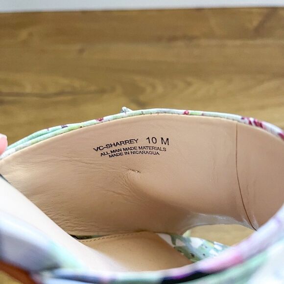 Vince Camuto Sharry Floral Heeled Bow Slides | Size 10M - Picture 3 of 10